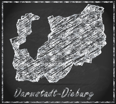 Karte von Darmstadt-Dieburg