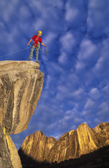 Climber on the edge.