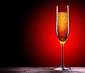 luxury glass of champagne