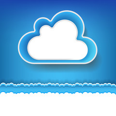 Cloud on the sky vector