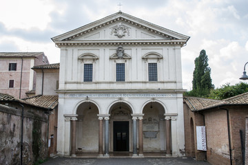Fototapeta na wymiar Basilica maggiore di San Sebastiano fuori le mura - Roma