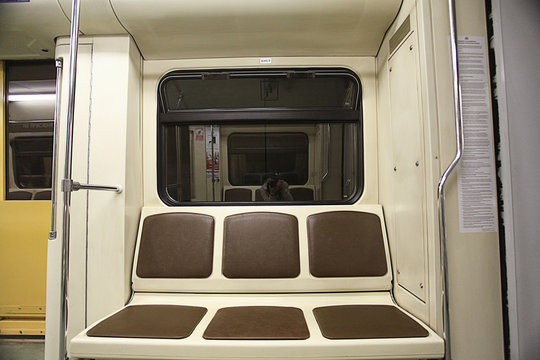 train inside the empty car