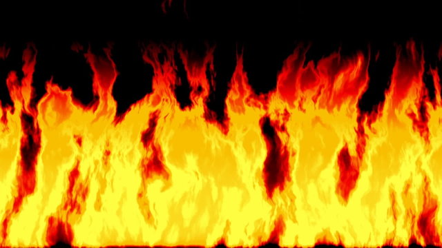 Burning fire generated seamless loop video