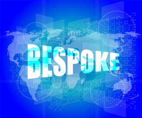 business concept, bespoke digital touch screen interface