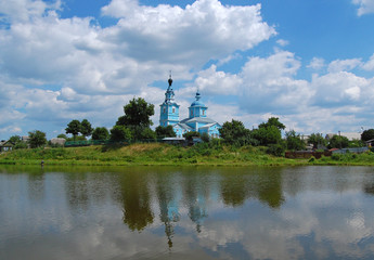church near the lake