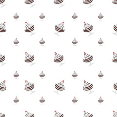 Vector background for chocolate ice cream in cup