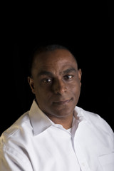 Portrait of a man on a black background