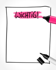 textmarker filzstift text wichtig I