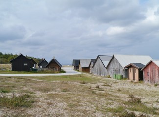 Fototapeta na wymiar Fisherman houses on the island Gotland in Sweden