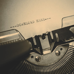 old typewriter with text download here