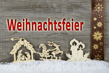 Weihnachten Hintergrund aus Hoz mit Figuren