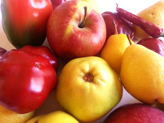 Assorted vegetables and fruits