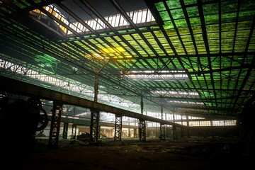 Large industrial hall under construction