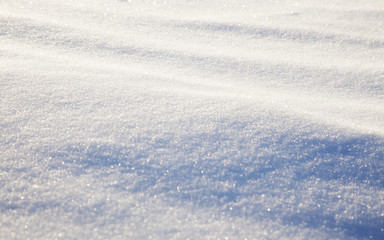 Christmas background of fresh snow