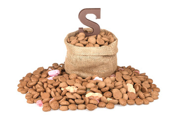 Chocolate letter and ginger nuts, Dutch sweets at 5 december