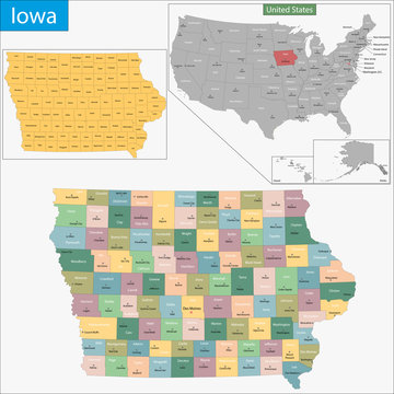 Iowa map