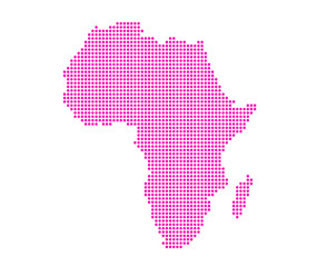 Image of modern optimally dotted Africa map