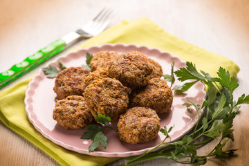 meatballs with parsley