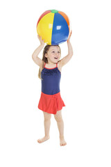 Child pool play ball