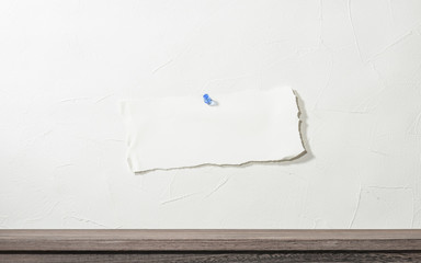 Message Paper.Empty Paper and Wall of Stucco.