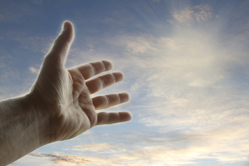 Hand in sky