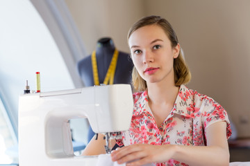 Seamstress at work