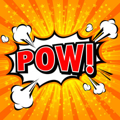 Pow! - Comic Speech Bubble, Cartoon