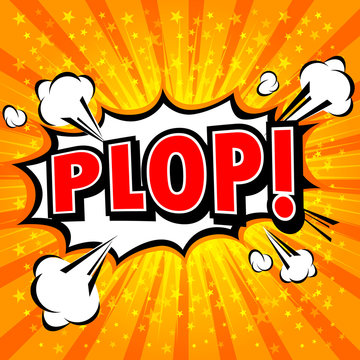 Plop! Comic Expression Vector Text