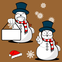 snow man cartoon xmas set13