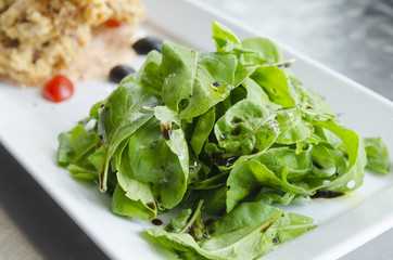 Thailand food containing crab salad. Herbs and Vegetables of Thailand