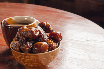 Dried date palm fruits