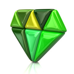 Abstract green diamond