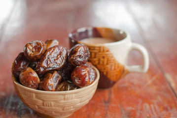 Dried date palm fruits