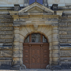 Fototapeta na wymiar vintage wooden door, Dresden, Saxony Germany