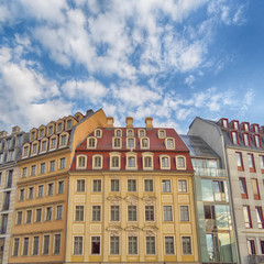 Fototapeta premium Vintage house facades on Neumarkt Square, Dresden Germany
