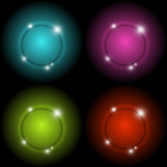Colorful circle glow vector abstract background