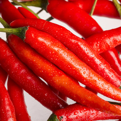Chilies isolated on white background