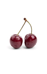 ripe juicy cherry on white background