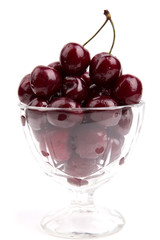 ripe juicy cherry on white background