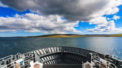 Front of ferry boat at Lerwick, Shetland - 72703090