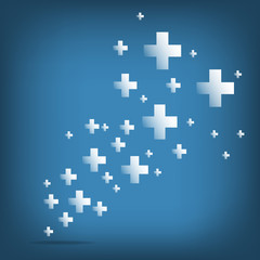 Plus sign.Positive thinking.