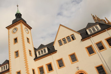 Obraz premium Rathaus der Silberstadt Freiberg in Sachsen