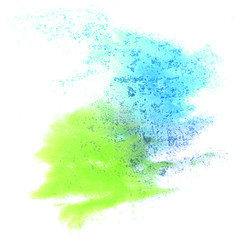 art watercolor ink paint blue green blob watercolour splash colo