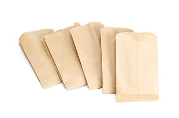 Paper bag isolated on white