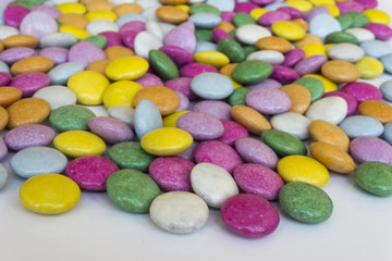 Colorful sweet dragees