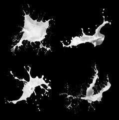 milk splashes