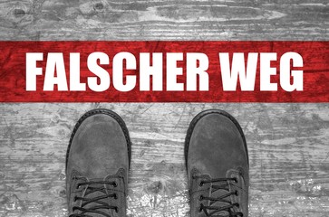 Falscher Weg