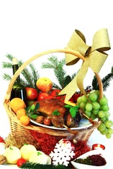 Weihnachtsschmaus - Ente mit Klössen im Korb