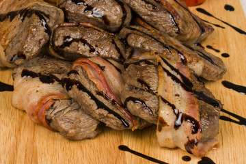 Cooked meat - Stock Image macro.