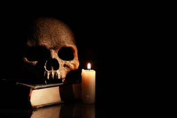 Skull On Book